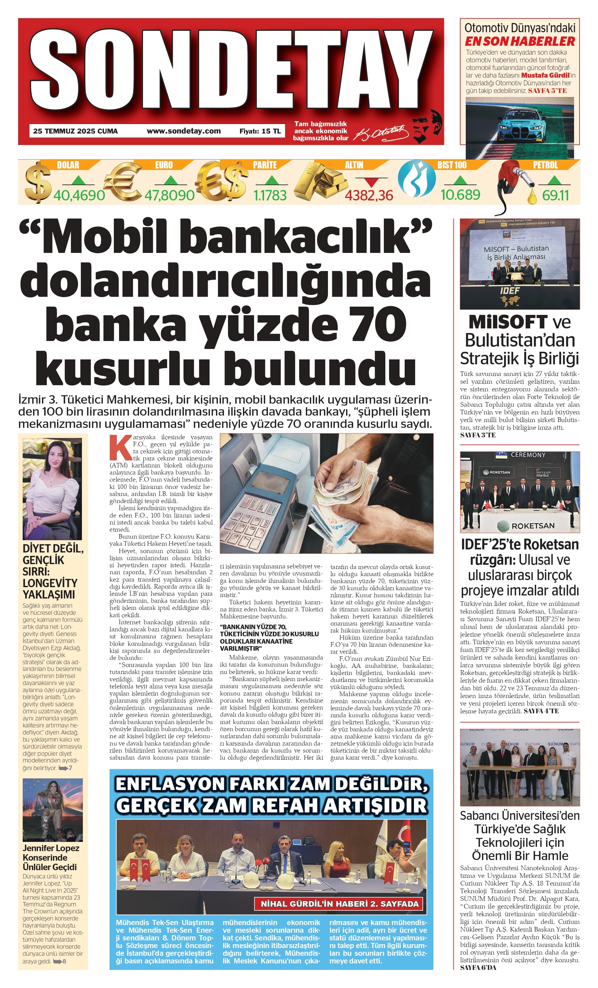 25 Temmuz 2025 – Cuma