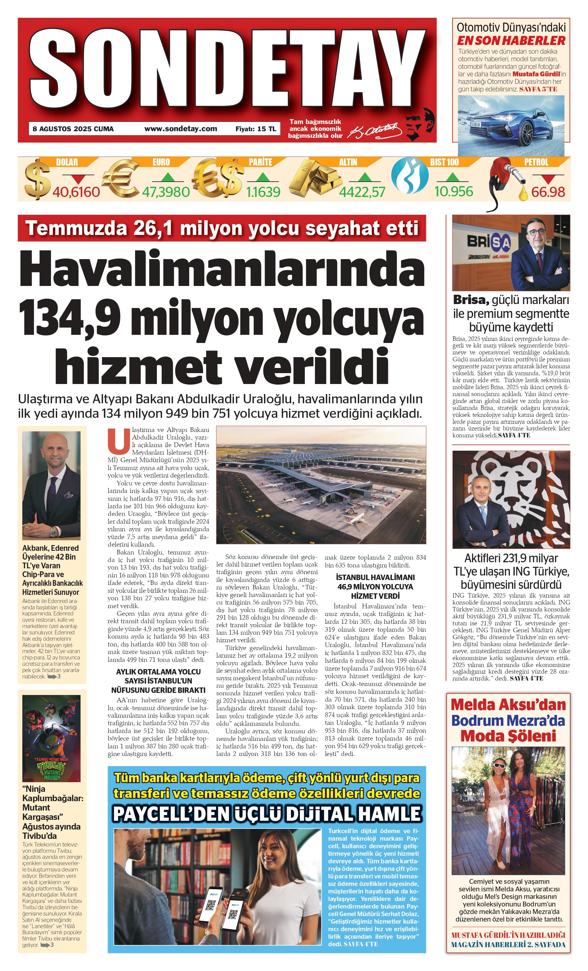 8 Ağustos 2025 – Cuma