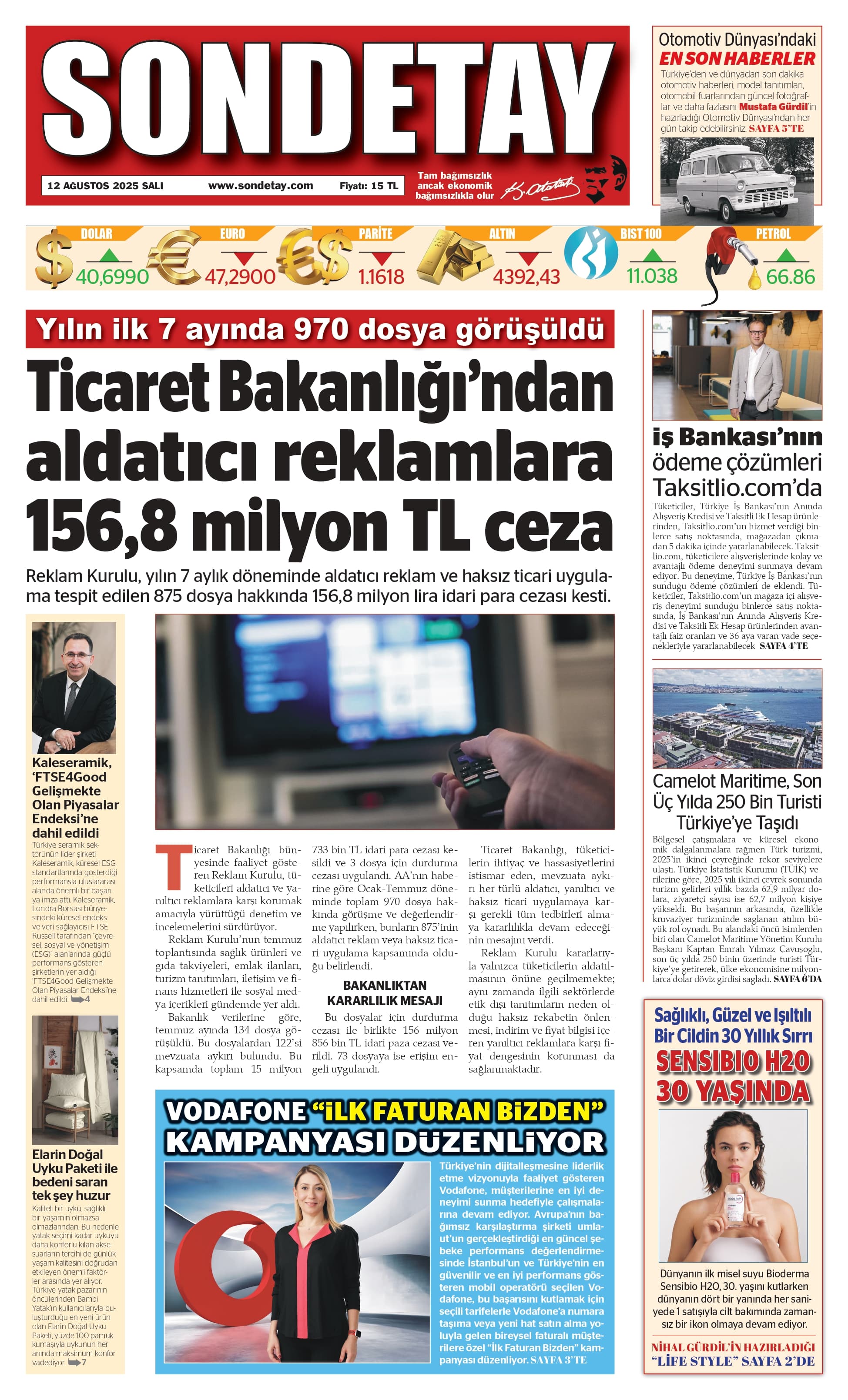 12 Ağustos 2025 – Salı