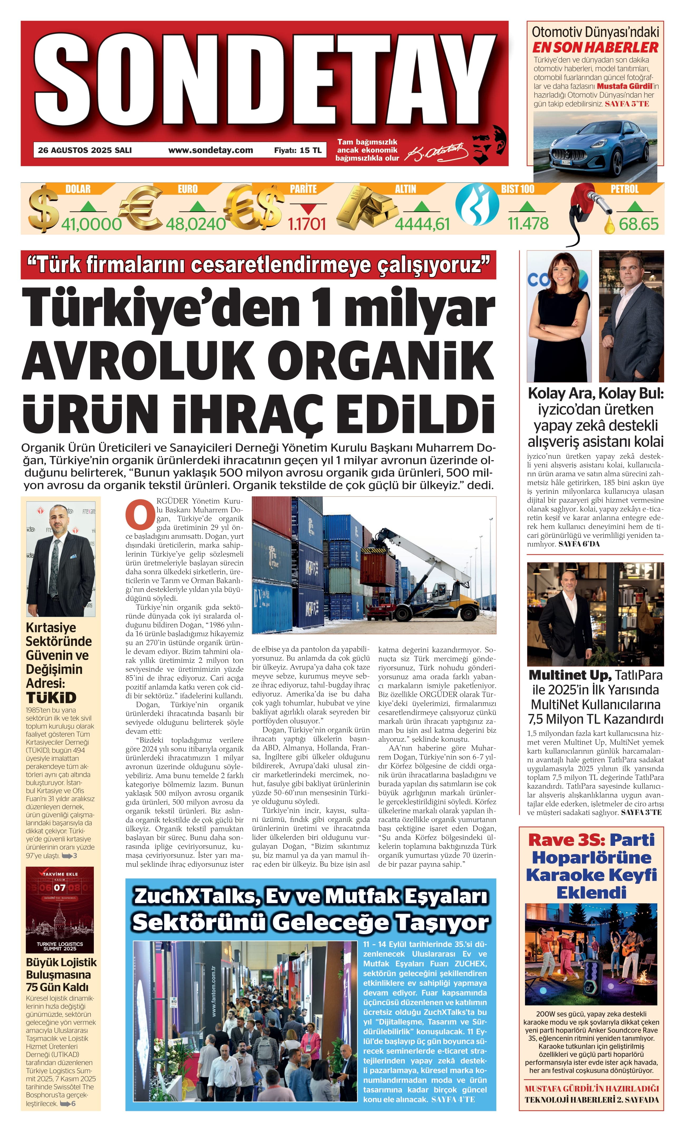 26 Ağustos 2025 – Salı