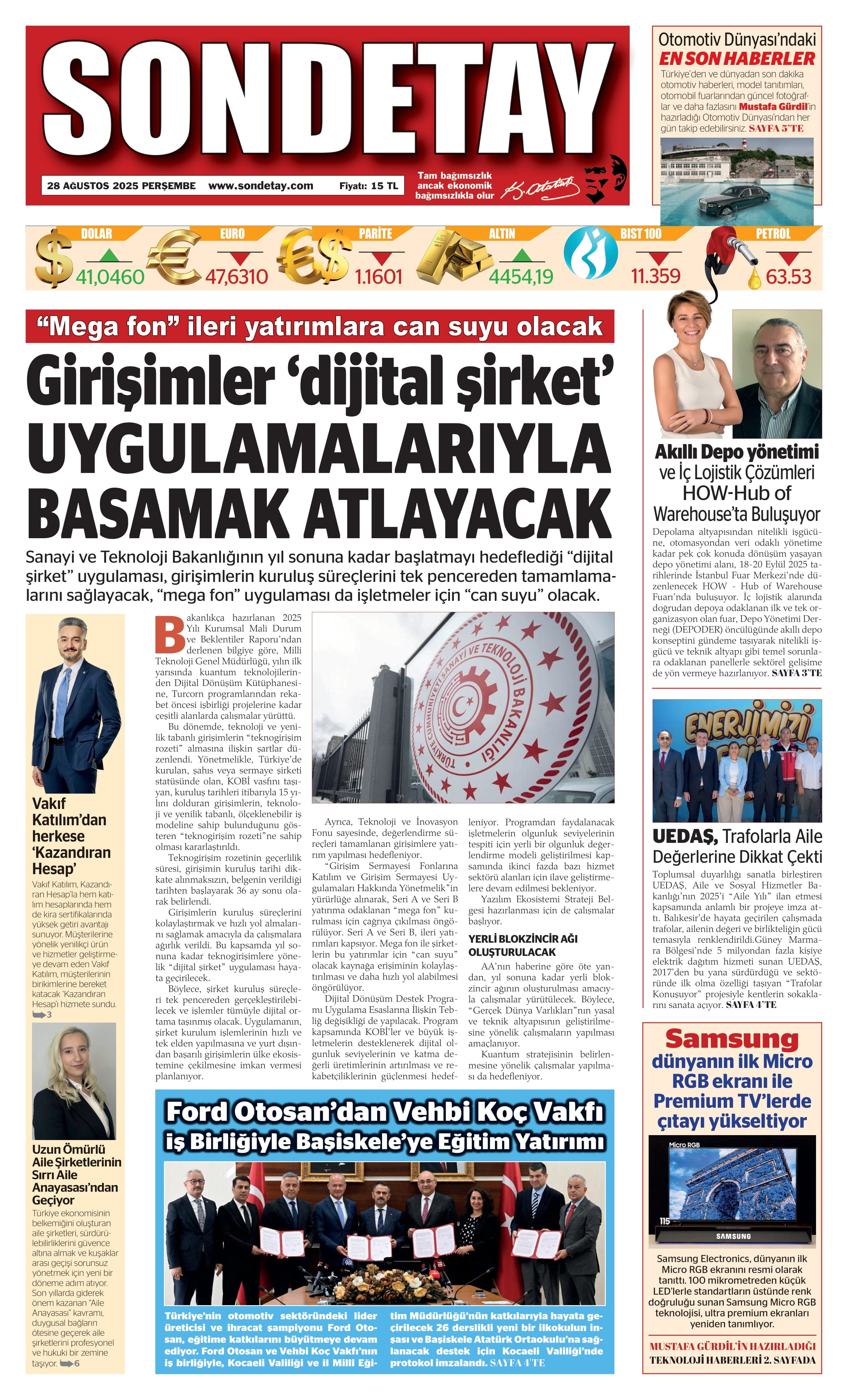 28 Ağustos 2025 – Perşembe