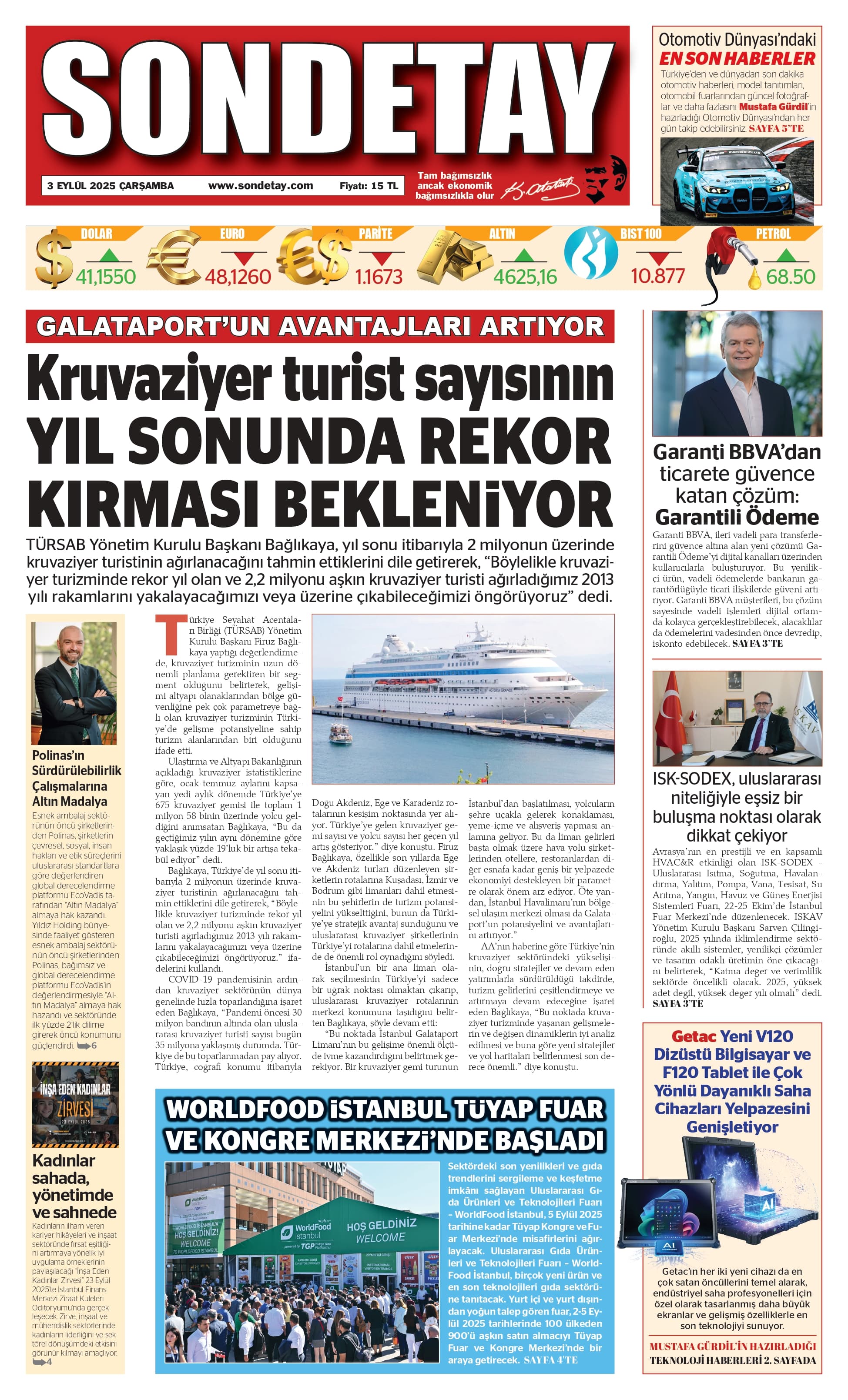 3 Eylül 2025 – Çarşamba
