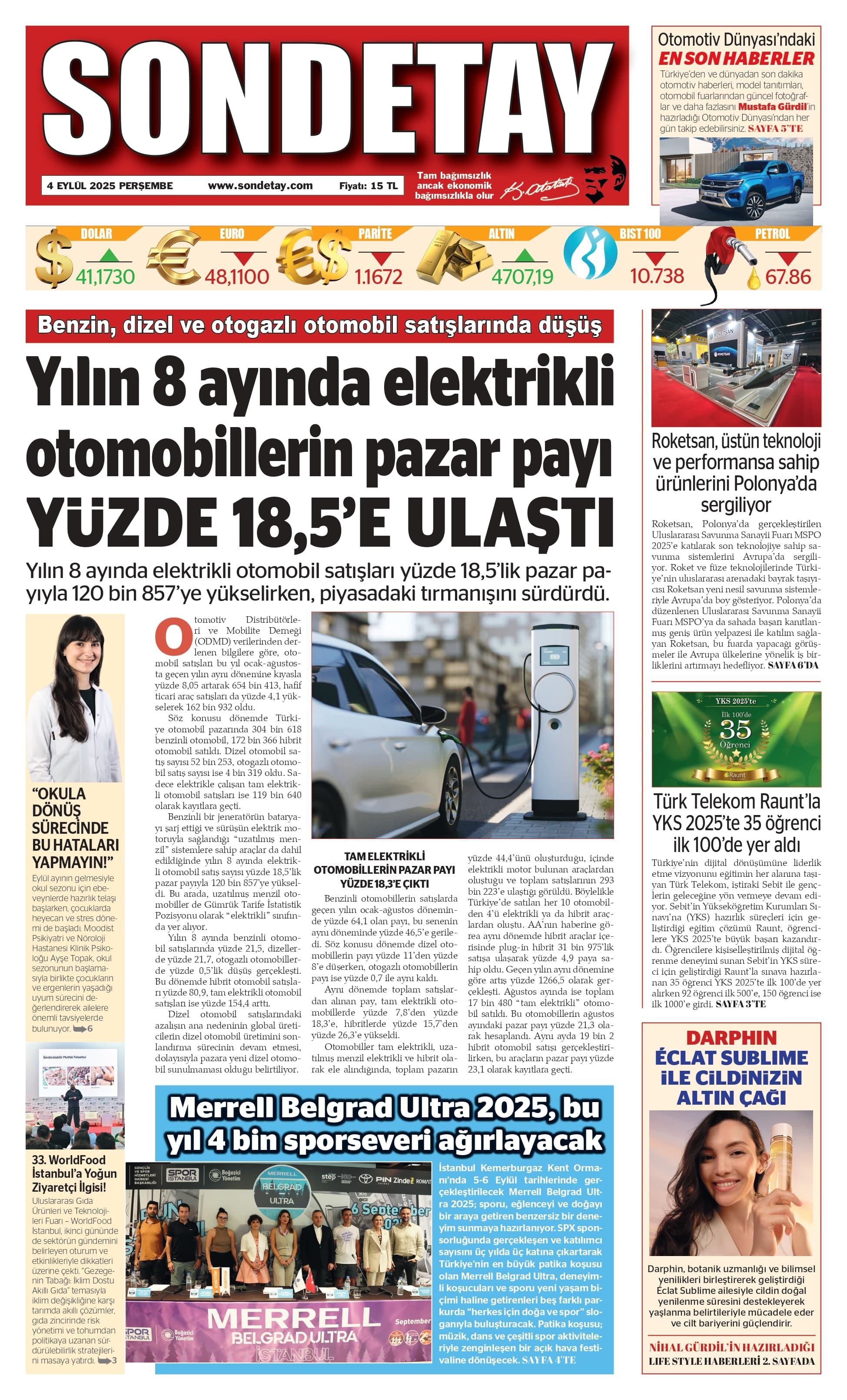 4 Eylül 2025 – Perşembe