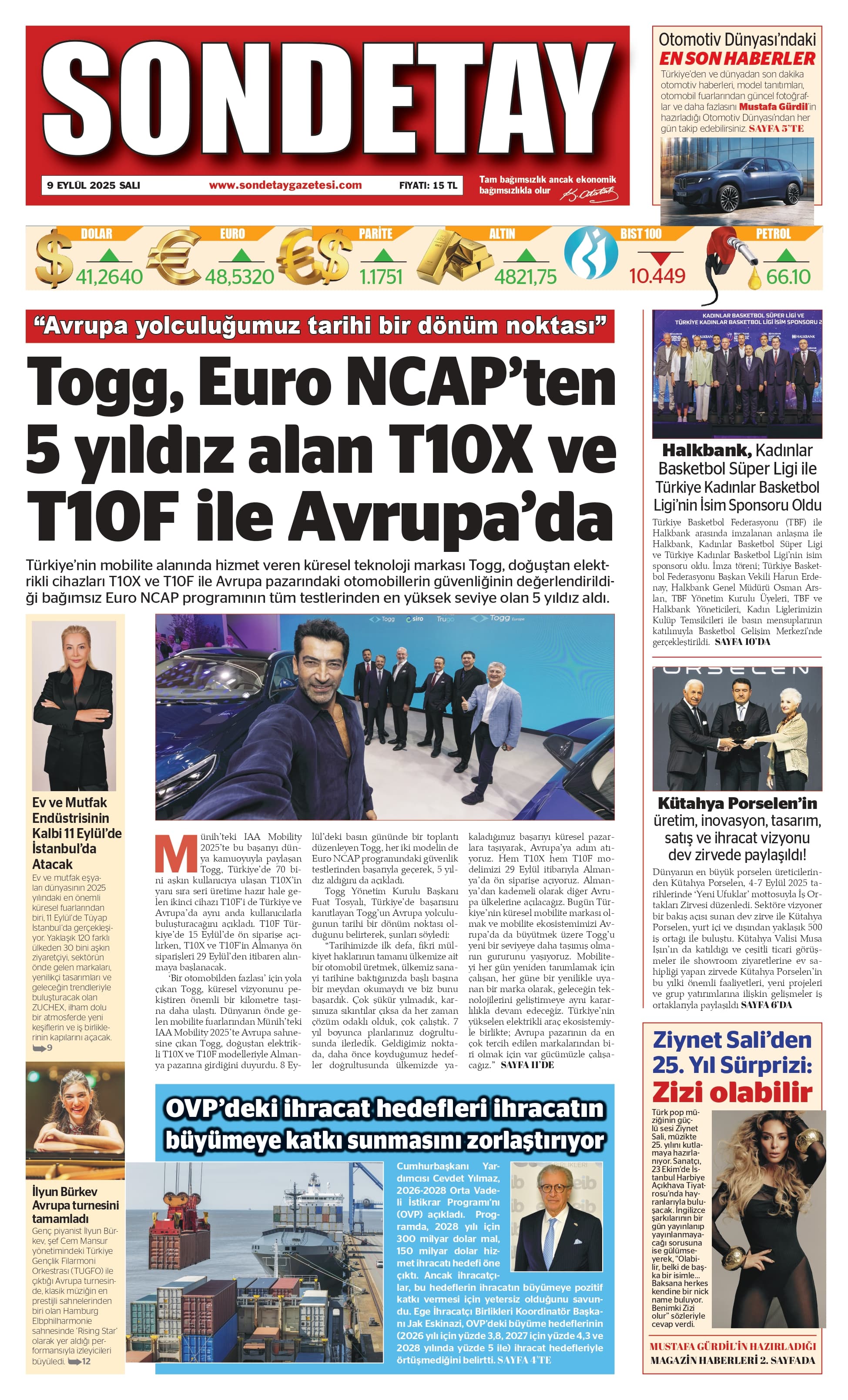 9 Eylül 2025 – Salı